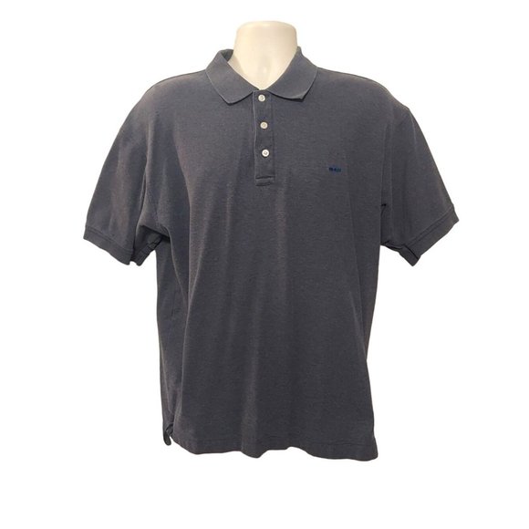 Alexander Julian Colours Polo Shirt XL Blue Gray Short Sleeves Collar Cotton - Picture 1 of 5